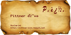 Pittner Éva névjegykártya
