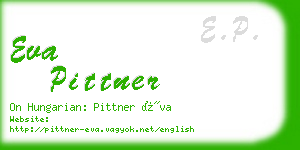 eva pittner business card